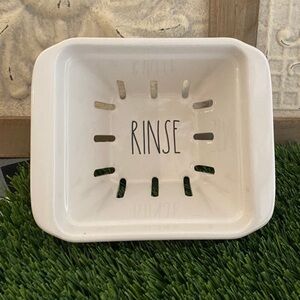 Rae Dunn Ceramic RINSE colander basket - Brand new
